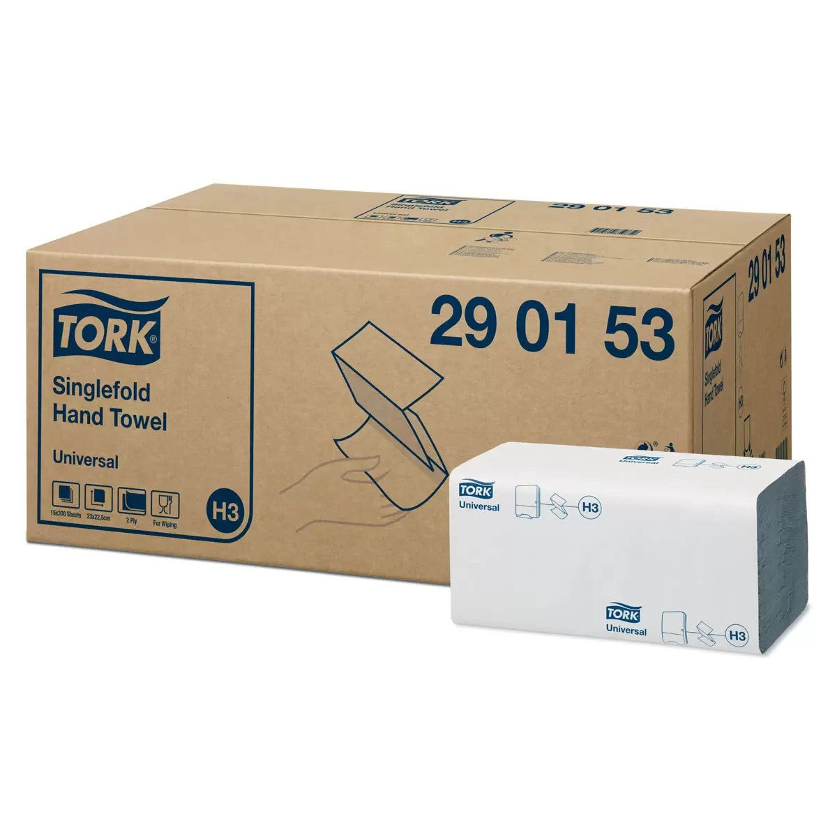 Tork Singlefold Hand Towel, 15 x 300 Sheets