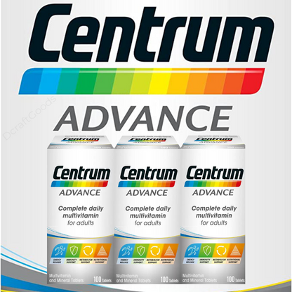 Centrum Advance Daily Multivitamin and Mineral Vitamin Gluten and Sugar FREE 300 Tablets