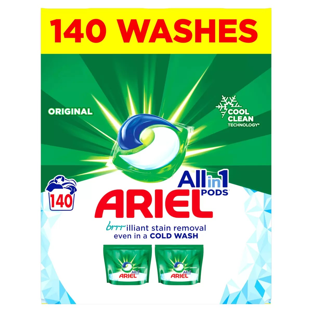 Ariel All in1 Original Pods Detergent Cleaning Power Washing Capsule