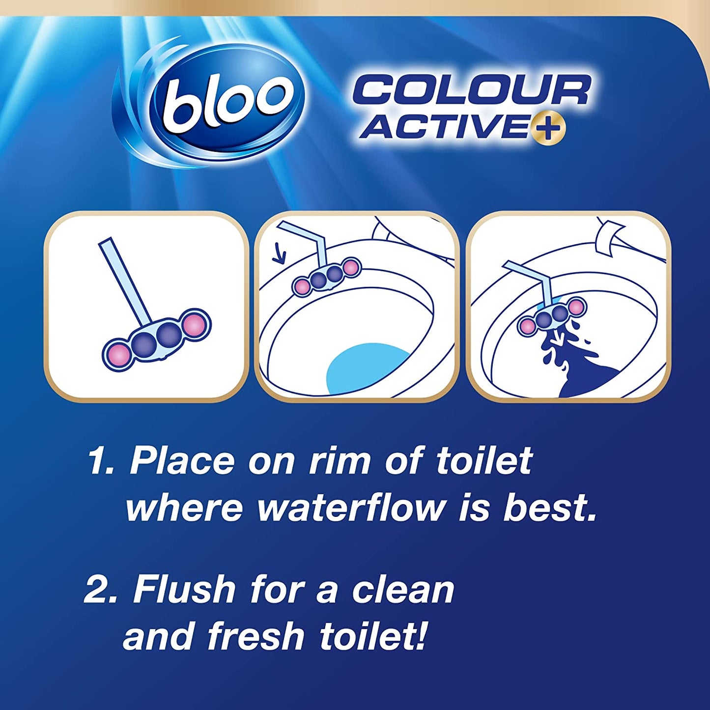 Bloo Power Colour Active Rim Blocks Fresh Flowers Cleaning with Anti Limescale