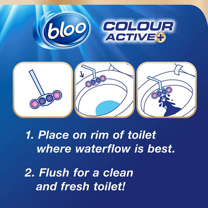 Bloo Power Colour Active Rim Blocks Fresh Flowers Cleaning with Anti Limescale