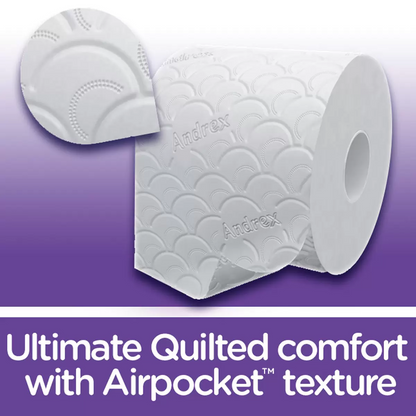 Andrex Supreme Quilted Roll Tissue Paper Strong Soft Air Pocket Pack of 96 Rolls