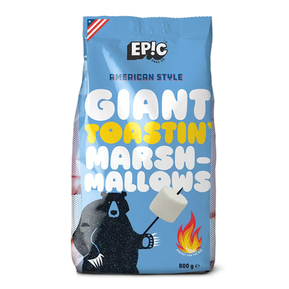 Epic Giant Toasting Marshmallow Large American Style BBQ s'more Gluten Free 800g