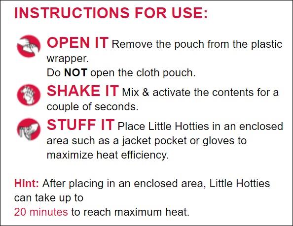 Little Hotties Disposable Hand Warmers for Winter Activities 8 Hours of Heat