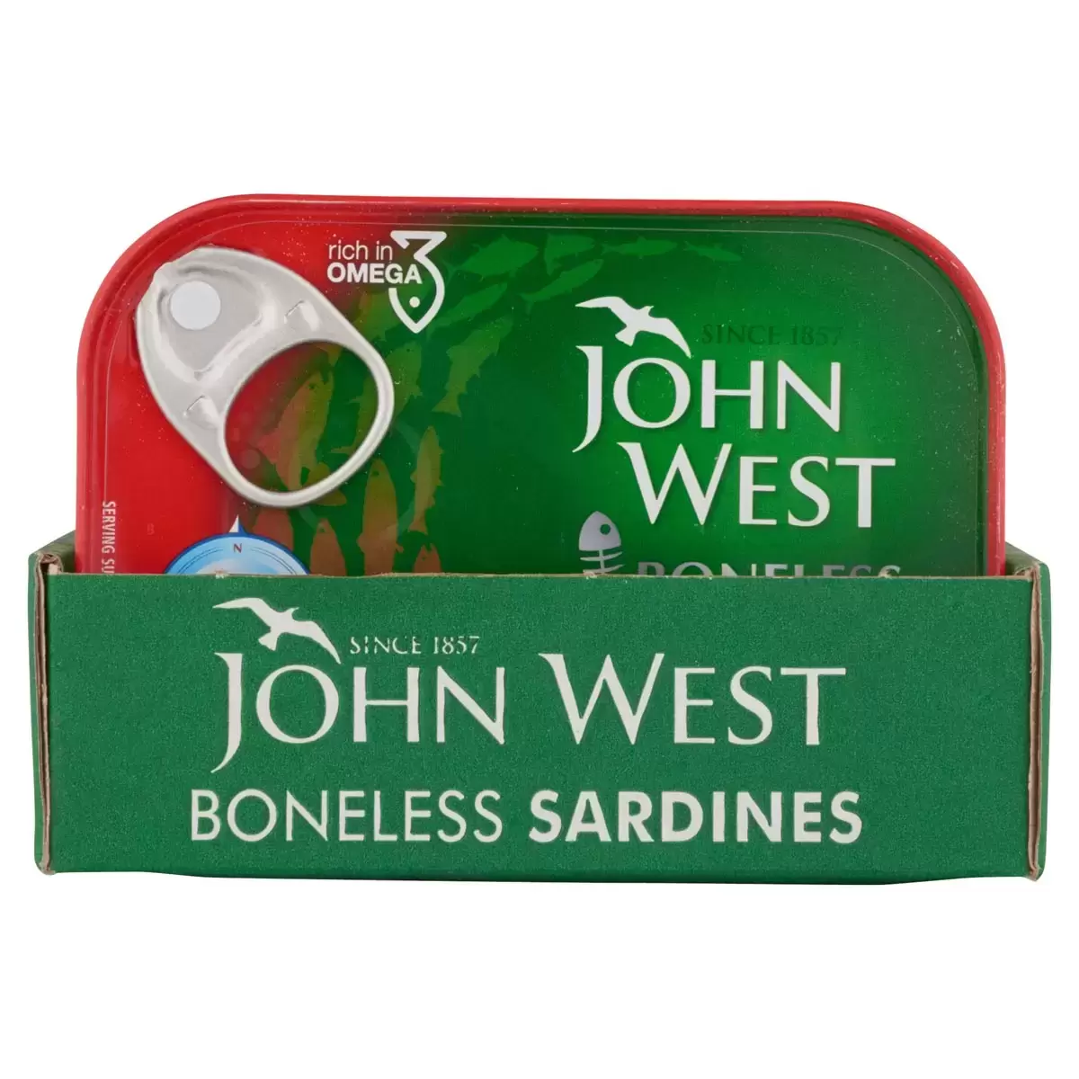 John West Boneless Sardines in Tomato Sauce 12 x 95g Boneless High in Omega 3