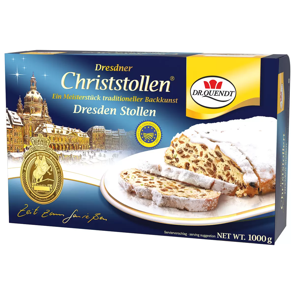 Lambertz Dresde Stollen Butter and Sultanas Cake A Royal Christmas Tradition 1Kg