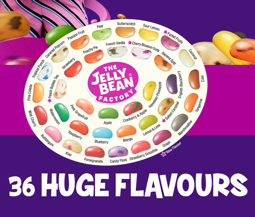 The Jelly Bean Factory Gourmet Jelly Beans 36 Flavours 1.4kg Sweet Treat Party