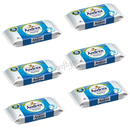 Andrex Toilet Flushable Wipes Washlets Moist Ultra Soft Classic Clean 12 Pack