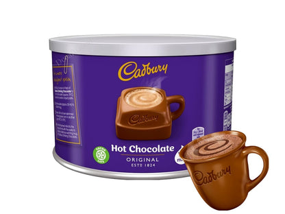 Cadbury Hot Chocolate Drink Powder 1kg Tin, 55 Servings Fairtrade Certified