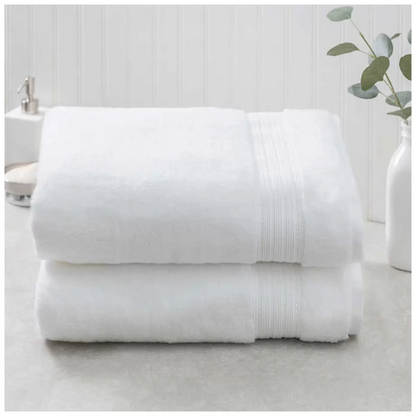 Bath Towel Luxury 100%  Hrygro Cotton Grandeur Super Soft and Absorbent White