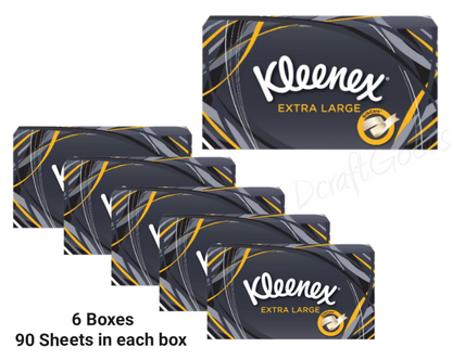 Kleenex Extra Large Tissues, 6 x 90 Tissues