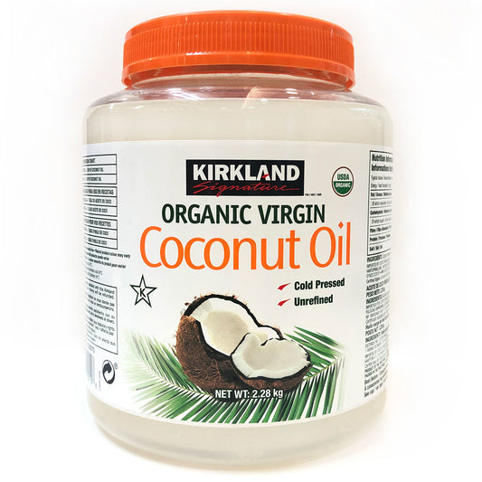 Kirkland Signature Organic Cold pressed Virgin Coconut Oil Pure And Nourishing, 2.28kg