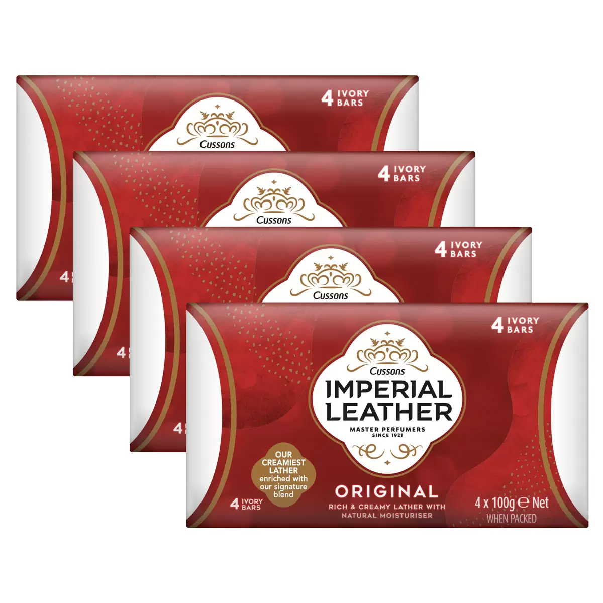 Imperial Leather Original Soap Rich Creamy Lather Ivory Cleansing Bars 16 x 100g